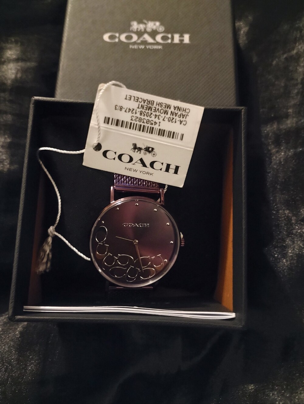 Brand New Plum Color Coach Watch